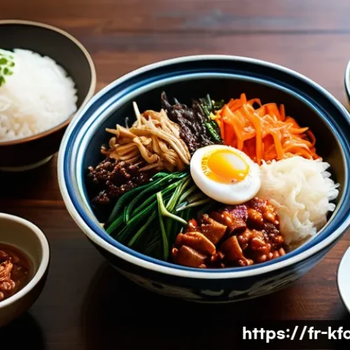 Home 15 한식의 문화적 상징성 - A traditional Korean dining table set indoors with natural daylight, featuring a harmonious arrangem...